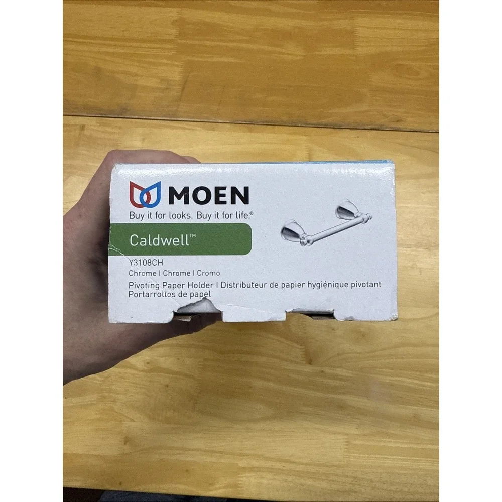 Moen Caldwell Pivoting Toilet Paper Holder- Model# Y3108CH - Chrome - New/Sealed